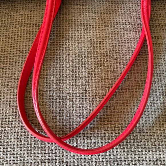 Lacoste Large L.12.12 Concept Zip Tote Bag Red Shoulder Bag PVC Travel Bag Piqué - Picture 8 of 16